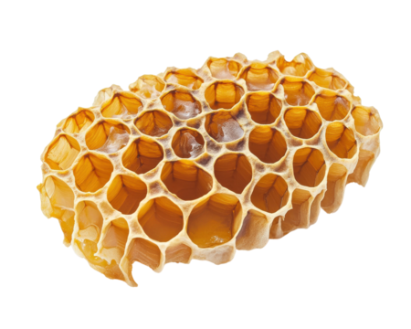 A honeycomb isolated on white transparent background