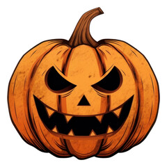 PNG Halloween pumpkin face anthropomorphic.