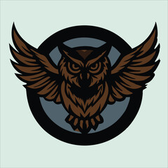 Owl vector for logo, template etc