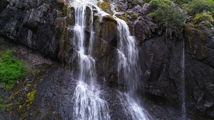 waterfall in the mountains