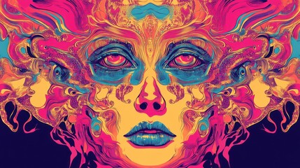 Fototapeta premium Abstract Digital Portrait of a Woman