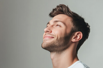 Obraz premium A close up of a man's face