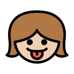 Smiley face woman icon