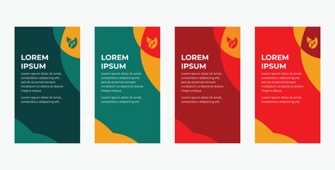 Autumn social media vector design and illustration background. Flat colors with leaves. Social media story. It can be used on different social media platforms. Colorful social media story template