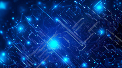 Neue Technologien, Hintergrund in Blau