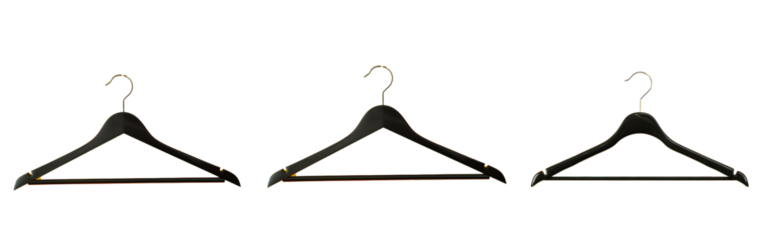 PNG Image of Clothes on a clothing hanger
