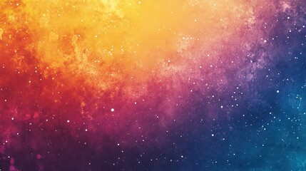 Abstract Cosmic Sky with Glittering Stars and Nebulae