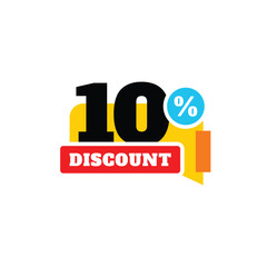 10% Discount Sale Vector Template Design Illustration