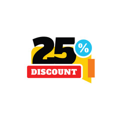 25% Discount Sale Vector Template Design Illustration