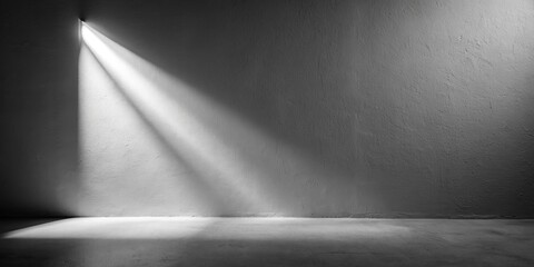 Single Spotlight on Concrete Wall, Monochrome, Concrete Wall, Spotlight, Shadow , Concrete, Shadow