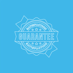 Guarantee Badge Vector Design Collection Blue Line
