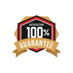 100% Guarantee Badge Vector Design Template Illustration Collection