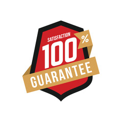 100% Guarantee Badge Vector Design Template Illustration Collection
