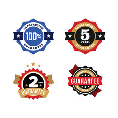 Guarantee Badge Vector Design Template Illustration Collection