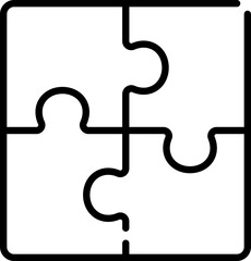 Puzzle icon. Difficult exercise symbol.