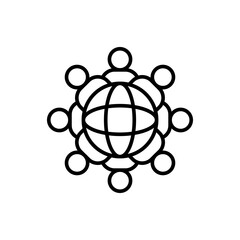 World Diplomacy outline icons, minimalist vector illustration ,simple transparent graphic element .Isolated on white background