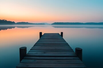 Obraz premium A serene and minimalist landscape that evokes a sense of tranquility focus and inner peace The image showcases the beauty of simplicity and the calming power of nature