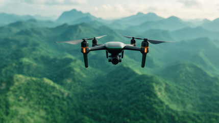 An AI-powered drone mapping a remote area in real-time