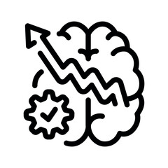 Skills and abilities black line icon.