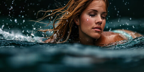 Obraz premium Underwater Fantasy with a Mermaid 