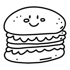 hamburgaer icon illustration