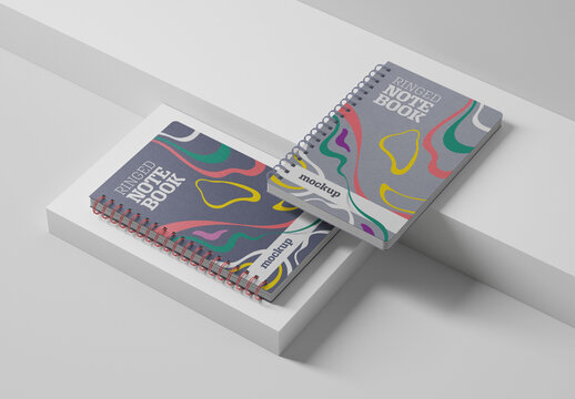 Ringed Notepad Mockup for Stationery and Office Branding