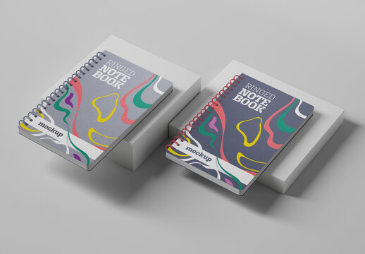 Ringed Notepad Mockup for Stationery and Office Branding
