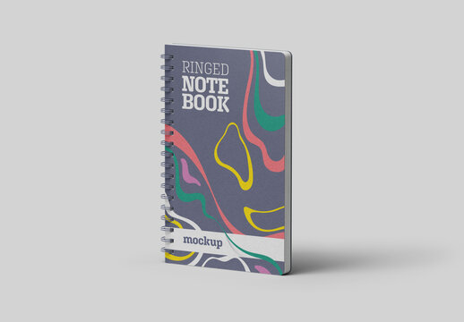 Ringed Notepad Mockup for Stationery and Office Branding