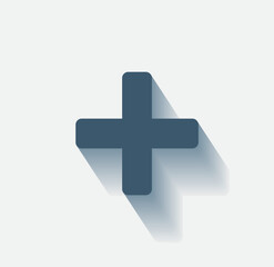 Obraz premium Vector dark color icon with shadow on light background