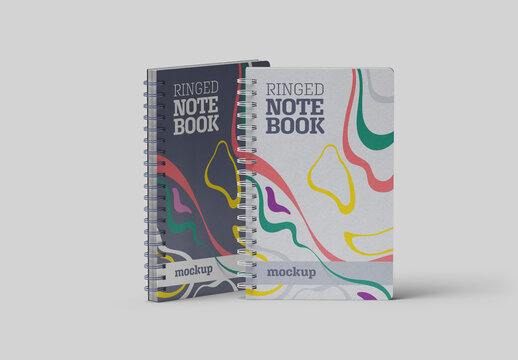 Ringed Notepad Mockup for Stationery and Office Branding