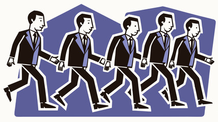 Fototapeta premium Businessman walking character for animation