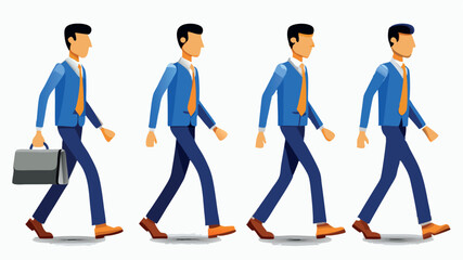 Obraz premium Businessman walking character for animation