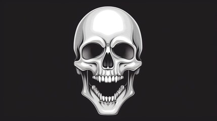 A skull with a smile on its face