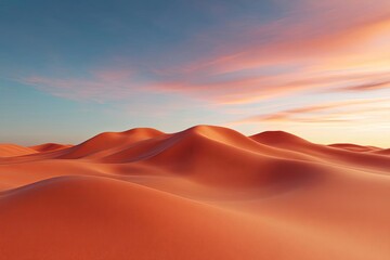 3D desert scene with dunes and dramatic skies, 3D background, expansive and atmospheric