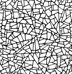 Abstract drawing of lines in geometric shapes similar to a spider web.Seamless pattern.