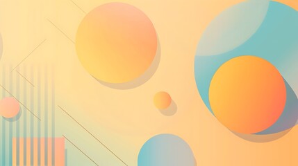 Abstract Background with Colorful Circles and Geometric Shapes