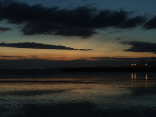 한강,노을,풍경,다리,하늘