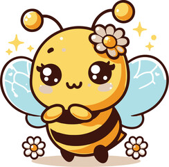 cute bee vector