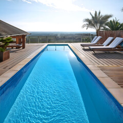 Obraz premium swimming pool in hotel