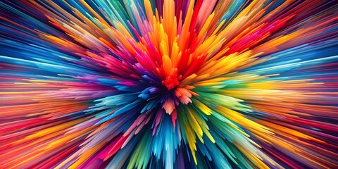Dynamic explosion of vibrant colors weaved through mesmerizing patterns , explosion, bursts, color, vibrant