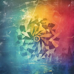 Colorful grunge background with scratches and stains