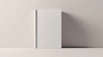 Blank Book Cover Template with a Plain Background standing upright 