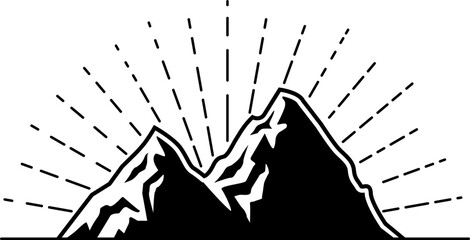 Landscape icon icon. Silhouette icon.