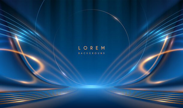 Blue and gold light background