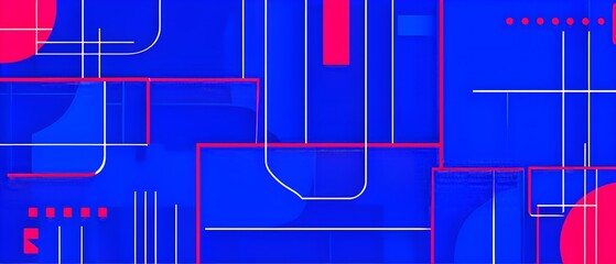 abstract minimalist illustration theme in vibrant neon color accents symbolizing fun and ease