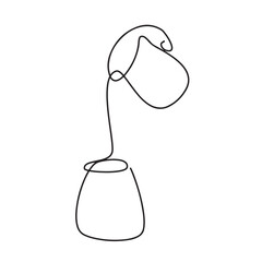 Set of line art of barista pouring milk to coffee. Line Continue drawing of staff coffee vector illustration. Minimalist
