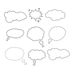 Obraz premium Speech Bubble set and Talk bubble. Cloud speech bubbles collection. Vector Format