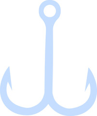 Fishhook icon. Flat style. Fishing symbol.