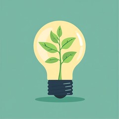 Light bulb ideas spreading and growing, illustration modern design and innovation