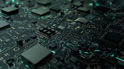 Close-Up of a Complex Circuit Board